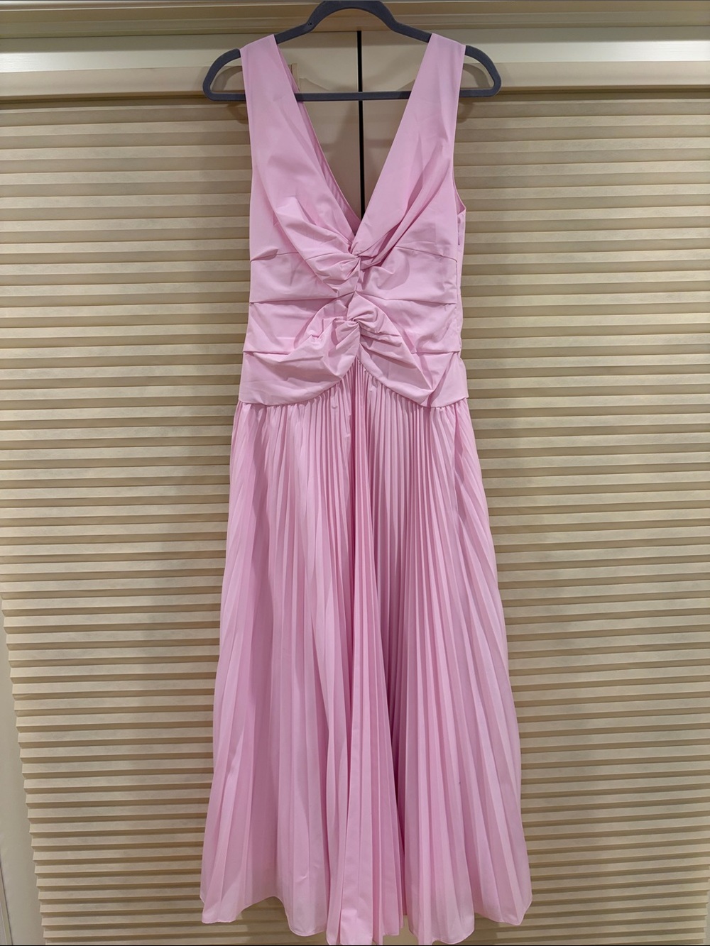 NWOT Simkhai V-Neck Detailed Cotton Midi Dress in Pink, Size US 6